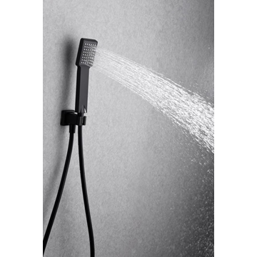 Griferia monomando empotrada serie VOLGA acabado negro mate (Encastrado a techo) - Imagen 2