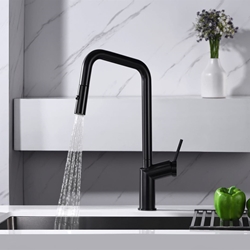 Grifería monomando para Cocina caño extraíble serie BONN acabado negro / gun metal - Imagen 1