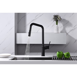 Grifería monomando para Cocina caño extraíble serie BONN acabado negro / gun metal - Imagen 1