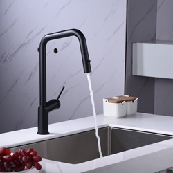 Grifería monomando para Cocina caño extraíble serie BONN acabado negro mate - Imagen 1