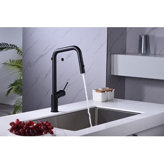 Grifería monomando para Cocina caño extraíble serie BONN acabado negro mate - Imagen 1