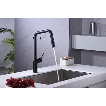 Grifería monomando para Cocina caño extraíble serie BONN acabado negro mate - Imagen 1