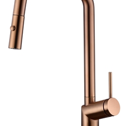 Grifería monomando para Cocina caño extraíble serie BONN acabado oro rosa cepillado - Imagen 2