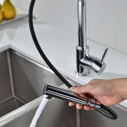 Grifería monomando para Cocina caño extraíble serie MALTA acabado cromo - Imagen 1