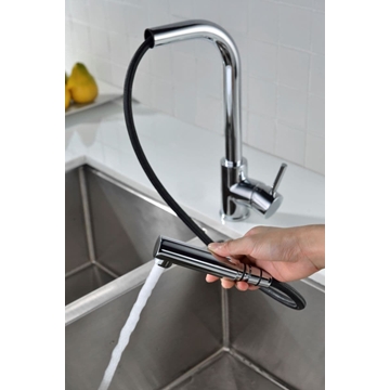 Grifería monomando para Cocina caño extraíble serie MALTA acabado cromo - Imagen 1