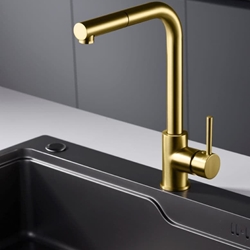 Grifería monomando para Cocina caño extraíble serie MALTA acabado oro cepillado - Imagen 1