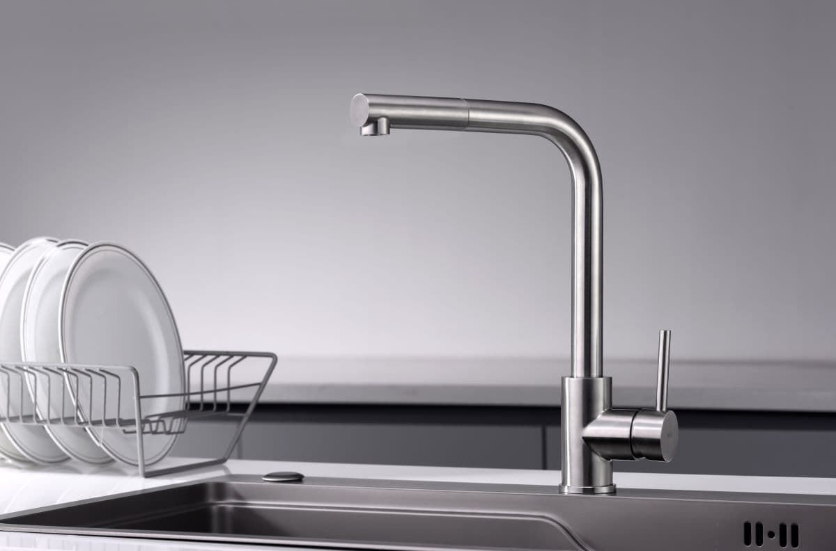 Grifería monomando para Cocina caño extraíble serie MALTA acero S316 - Imagen 1