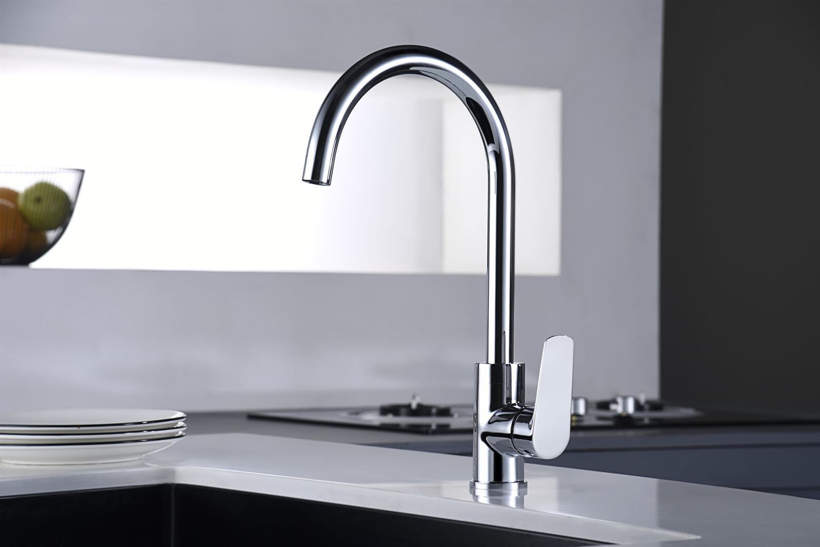 Grifería monomando para Cocina serie BÉLGICA acabado cromo - Imagen 1