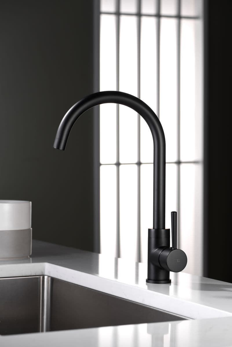 Grifería monomando para Cocina serie LYON acabado negro mate - Imagen 2