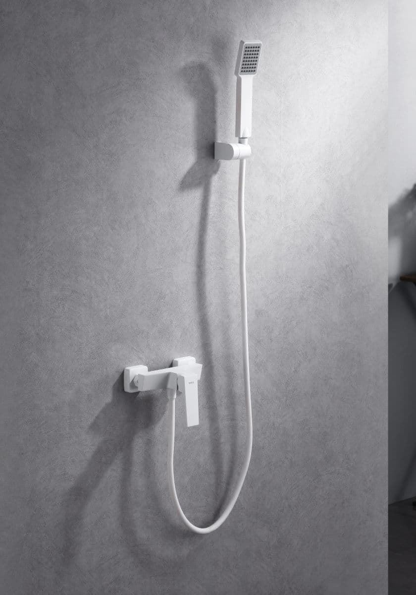 Griferia para baño / ducha monomando serie ART acabado blanco mate - Imagen 1