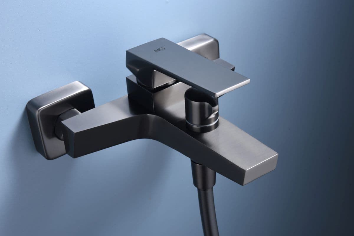 Griferia para baño / ducha monomando serie ART acabado negro-gun metal - Imagen 2