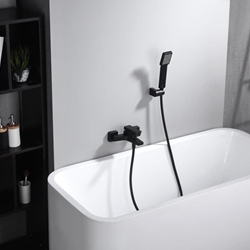 Griferia para baño / ducha monomando serie ART acabado negro mate - Imagen 1