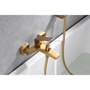 Griferia para baño / ducha monomando serie ART acabado oro cepillado - Imagen 2