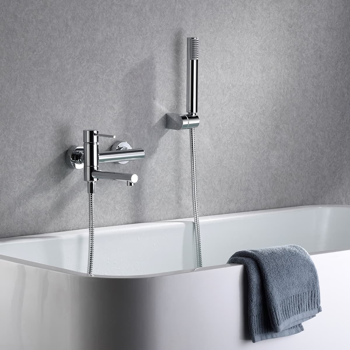 Griferia para baño / ducha monomando serie MILOS acabado cromo - Imagen 1