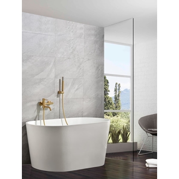 Griferia para baño / ducha monomando serie MONZA acabado oro cepillado - Imagen 1