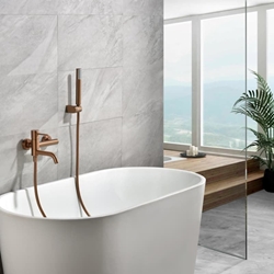 Griferia para baño / ducha monomando serie MONZA acabado oro rosa cepillado - Imagen 1