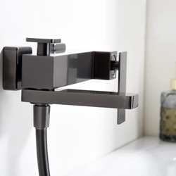 Griferia para baño / ducha monomando serie PISA acabado negro gun metal - Imagen 2