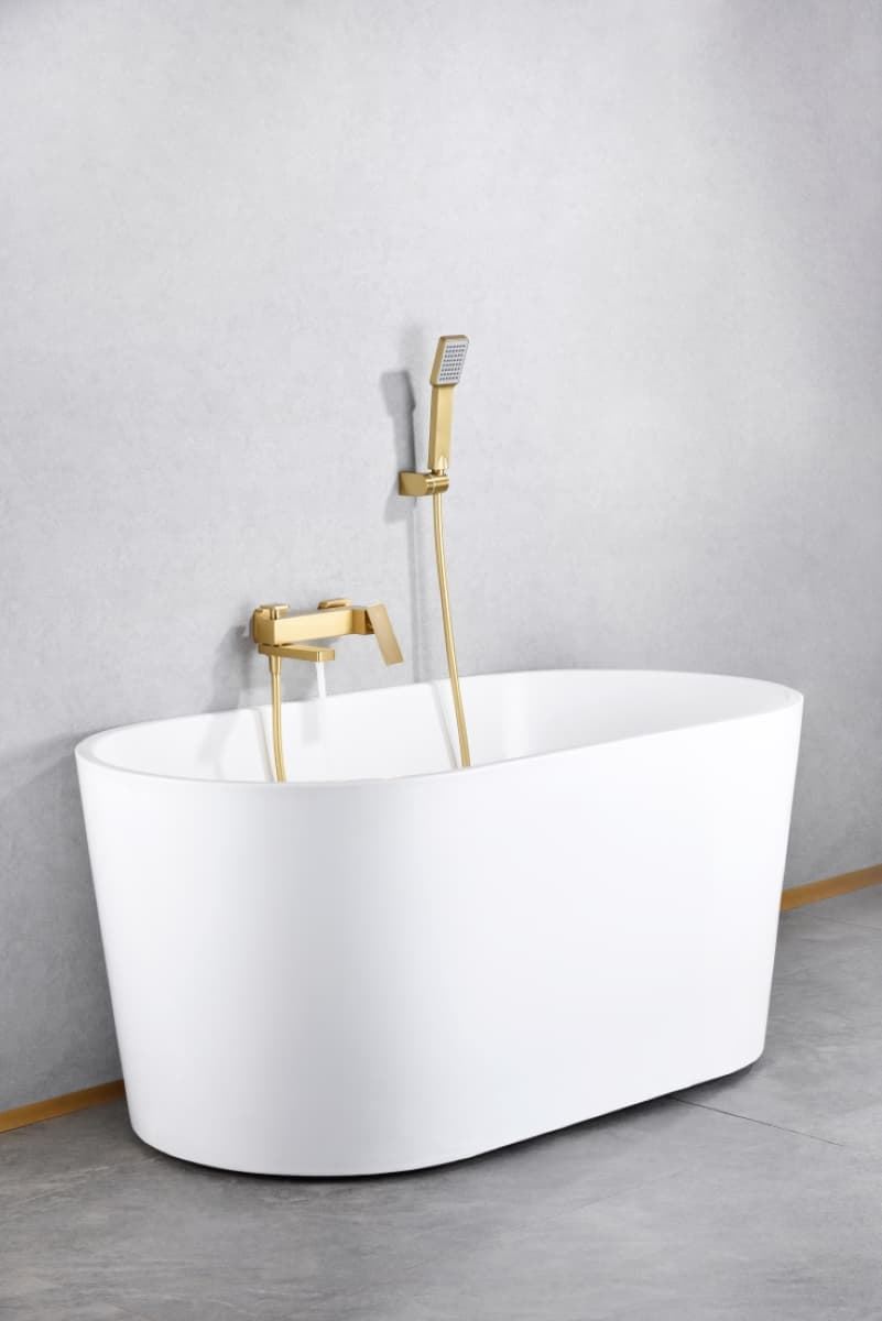 Griferia para baño / ducha monomando serie PISA acabado oro cepillado - Imagen 1