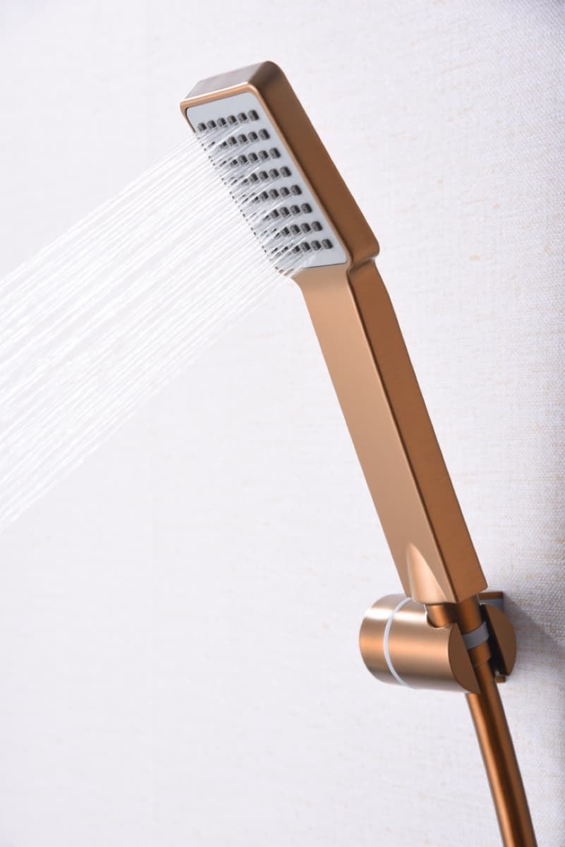 Griferia para baño / ducha monomando serie PISA acabado oro rosa cepillado - Imagen 4