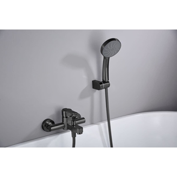 Griferia para baño / ducha monomando serie ROMA acabado negro mate - Imagen 1