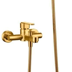 Griferia para baño / ducha monomando serie ROMA acabado oro cepillado - Imagen 2