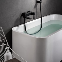 Griferia para baño / ducha monomando serie SUECIA acabado negro mate - Imagen 1