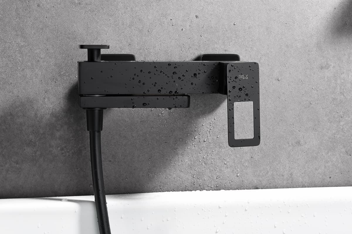 Griferia para baño / ducha monomando serie SUECIA acabado negro mate - Imagen 3