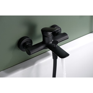 Griferia para baño / ducha monomando serie URAL acabado negro mate - Imagen 2