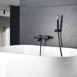 Griferia para baño / ducha Termostática serie GENOVA acabado negro mate - Imagen 1