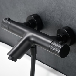 Griferia para baño / ducha Termostática serie GENOVA acabado negro mate - Imagen 2