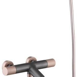 Griferia para baño / ducha Termostática serie LINE acabado gris mate / champagne - Imagen 2