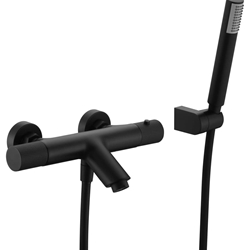 Griferia para baño / ducha Termostática serie LINE acabado negro mate - Imagen 2