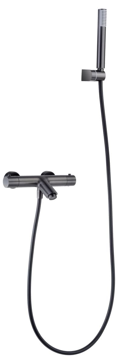 Griferia para baño / ducha termostatica serie MONZA acabado negro gun metal - Imagen 2