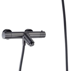 Griferia para baño / ducha termostatica serie MONZA acabado negro gun metal - Imagen 2