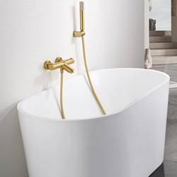 Griferia para baño / ducha Termostática serie MONZA acabado oro cepillado - Imagen 1