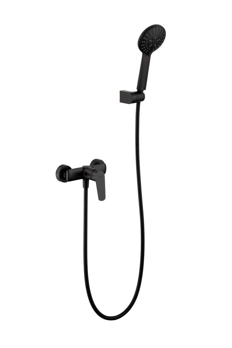 Griferia para ducha monomando serie BELGICA acabado negro mate - Imagen 1