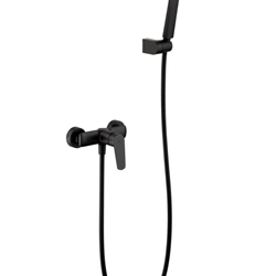 Griferia para ducha monomando serie BELGICA acabado negro mate - Imagen 1