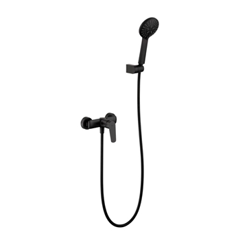 Griferia para ducha monomando serie BELGICA acabado negro mate - Imagen 1