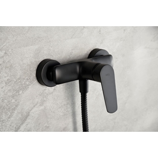 Griferia para ducha monomando serie BELGICA acabado negro mate - Imagen 2