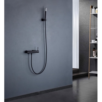 Griferia para ducha monomando serie MONZA acabado negro mate - Imagen 1