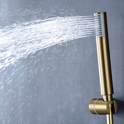 Griferia para ducha monomando serie MONZA acabado oro cepillado - Imagen 2