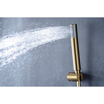 Griferia para ducha monomando serie MONZA acabado oro cepillado - Imagen 2