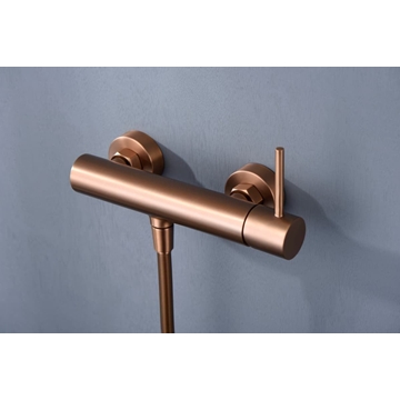 Griferia para ducha monomando serie MONZA acabado oro rosa cepillado - Imagen 2