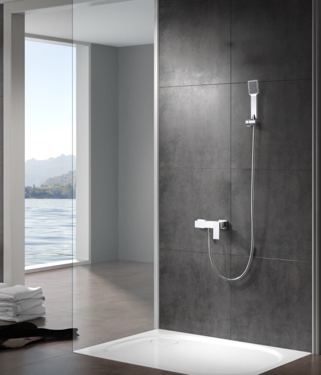 Griferia para ducha monomando serie PISA acabado cromo - Imagen 1