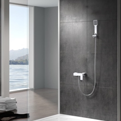 Griferia para ducha monomando serie PISA acabado cromo - Imagen 1