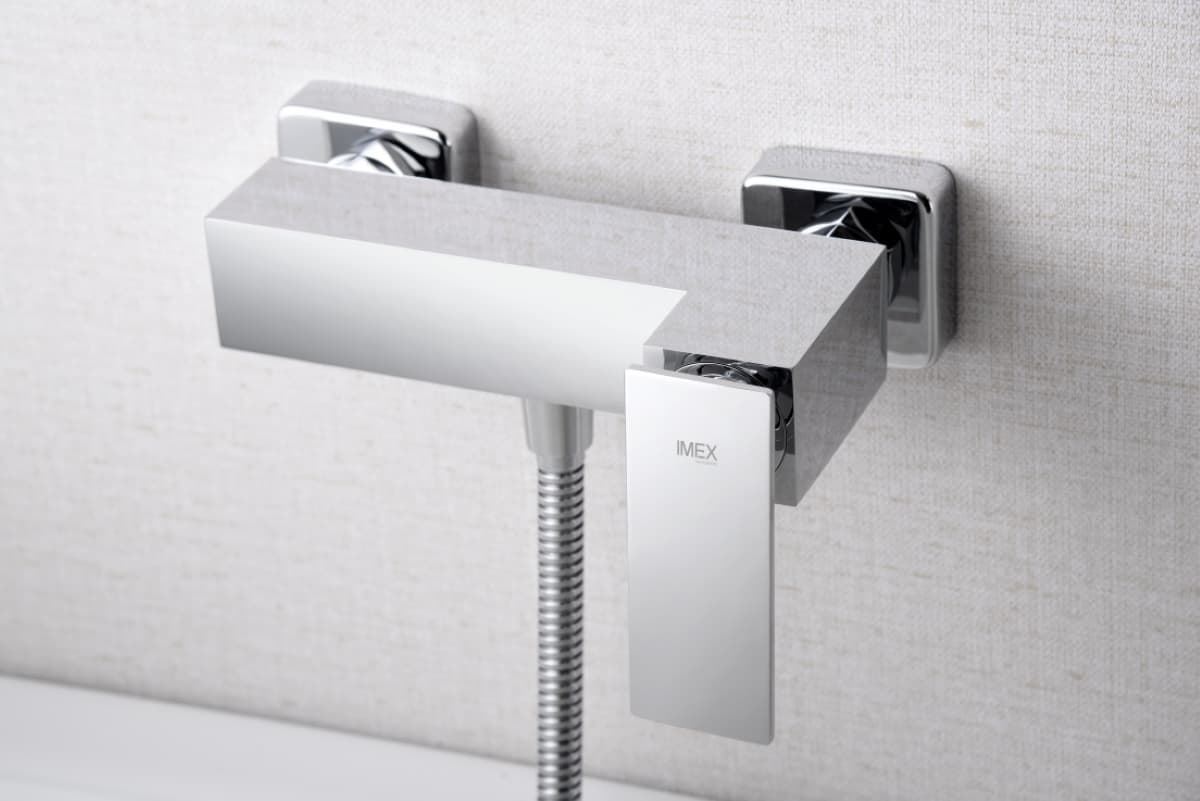 Griferia para ducha monomando serie PISA acabado cromo - Imagen 2