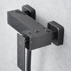 Griferia para ducha monomando serie PISA acabado negro gun metal - Imagen 2