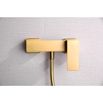 Griferia para ducha monomando serie PISA acabado oro cepillado - Imagen 2