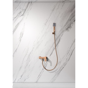 Griferia para ducha monomando serie PISA acabado oro rosa cepillado - Imagen 1