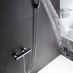 Griferia para ducha Termostática serie CRETA acabado cromo - Imagen 2